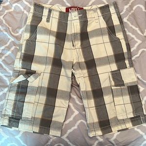 Vintage Levi Plaid Cargo Shorts
